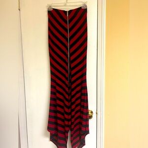 Killstar Red and Black Striped 🖤♥️Maxi Skirt Size Small